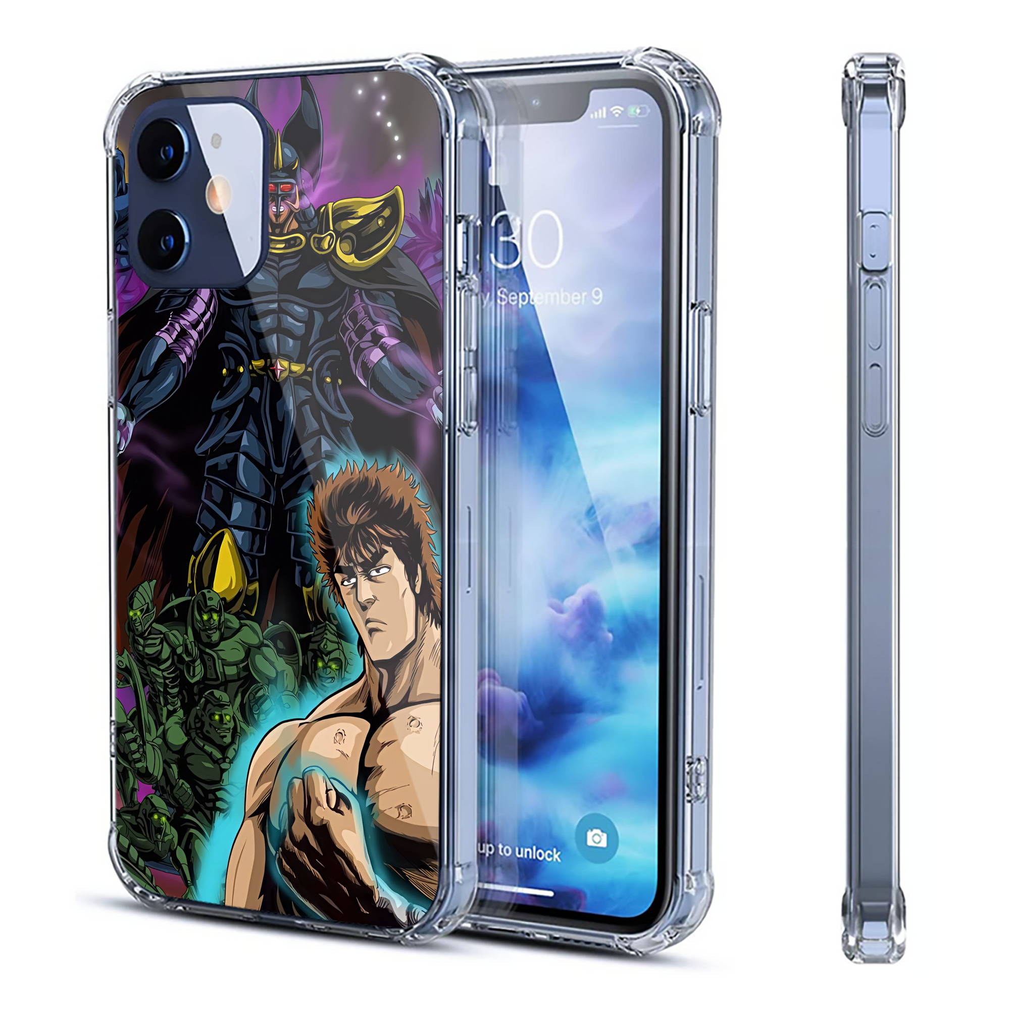 （画像用） 北斗の拳 Fist of the North Star 【iPhone 12シリーズ対応】透明スマホケース（クリアソフトケース）